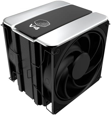 Cooler Master V4 Alpha 3DHP CPU Air Cooler, Single-Tower, Dual PWM Fans