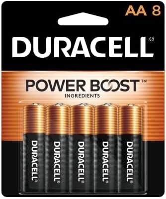 Duracell Coppertop AA Batteries, 8 Count, 12-Year Shelf Life, Long-lasting