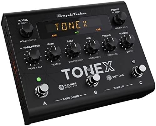 IK Multimedia TONEX Pedal: Stereo multi-effects guitar and bass pedal with 150 Presets, 15 Pre/Post FX, Tuner, Tap Tempo, Headphone Out, Software Player and Editor