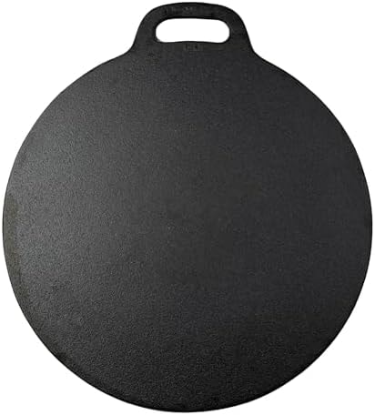 Victoria 12-Inch/30.5-Centimeter Cast Iron Tawa Dosa Pan, Cast Iron Pizza Pan and Crepe Pan with Loop Handle, Seasoned with Flaxseed Oil, Made in Colombia