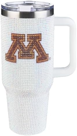 The Memory Company Officially Licensed 40oz White Bling Game Day Tumbler, University of Minnesota