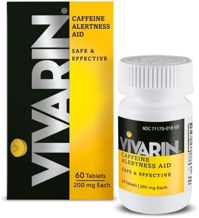 Vivarin Caffeine Pills 200mg, Energy Supplement, 40 Tablets