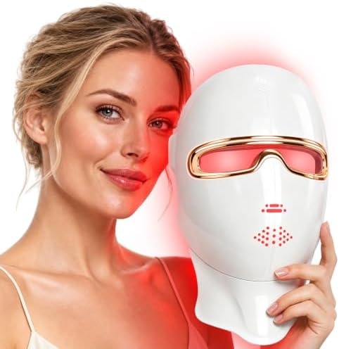 Aimilove Red Light Therapy Mask for Face, 850nm NIR Treats Acne & Wrinkles