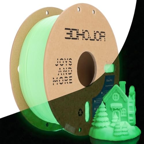 3DHoJor PLA Glow in The Dark Filament 1.75mm 1Kg, 3D Printing Luminous Filament 1.75mm Dimensional Accuracy +/- 0.03mm, Fit Most FDM 3D Printers- Glow Green