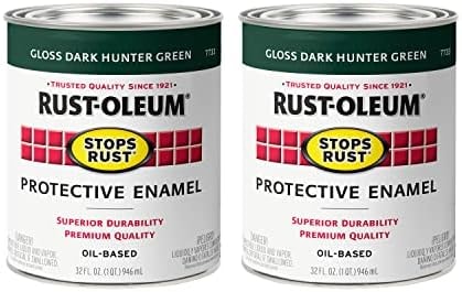 Rust-Oleum Stops Rust Brush On Enamel Paint, Gloss Dark Hunter Green
