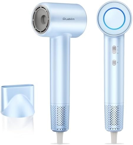 Labiim Hair Dryer, High-Speed Ionic Blow Dryer 110,000 RPM Motor, Blue