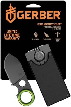 Gerber Gear Money Clip with Pocket Knife - Stainless Steel Folding Blade for Camping & Hiking & EDC - Fathers Day Dad Gifts, Gifts for Men