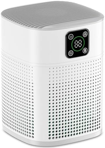 Honeyuan Air Purifiers for Bedroom, H13 HEPA Filter Up to 1095 Ft², White