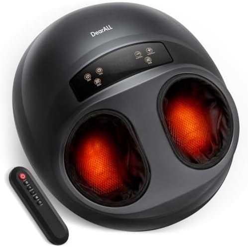 Foot Massager with Shiatsu Roller, Air Compression and Heat for Pain Relief