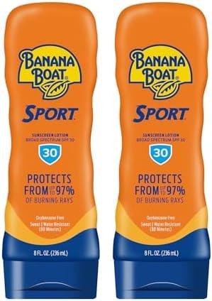 Banana Boat Sport Ultra Lotion Sunscreen Broad Spectrum, SPF 30, 8oz each, Twin Pack