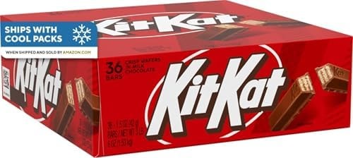 KIT KAT Milk Chocolate Wafer Candy Bars, 1.5 oz, 36 ct