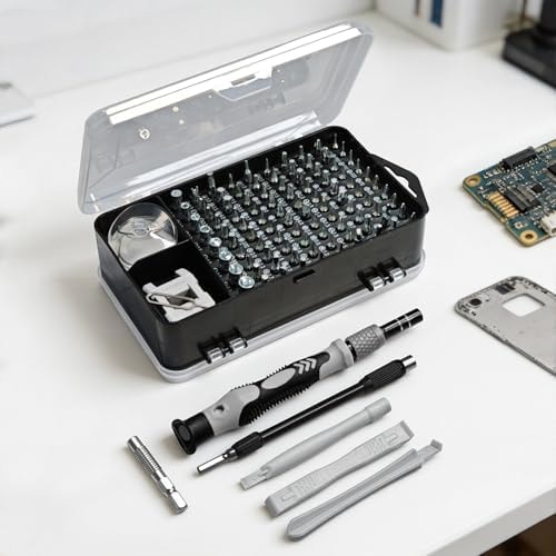 115 In1 Precision Screwdriver Set, Professional Magnetic Repair Tool Kit for Electronics, Watch, Mobile Phone, Laptop, Game Console, Camera, Eyeglasses, Modding, and DIY Projects