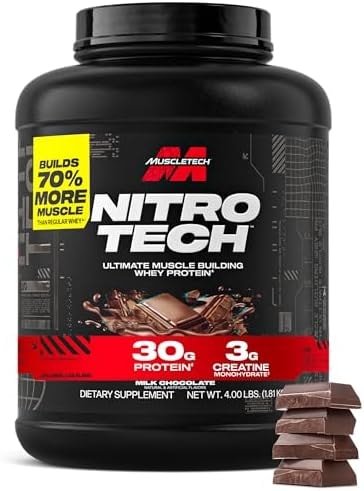 MuscleTech Whey Protein Powder (Milk Chocolate, 4LB) - 30g Protein