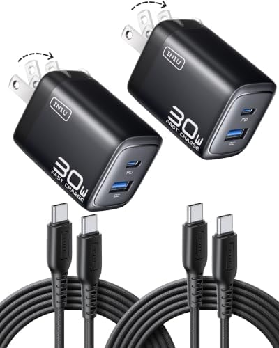 INIU USB C Charger, 30W Type C Fast Charging, 2-Port Adapter Charger Block