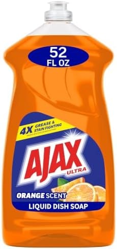 Ajax Ultra Liquid Dish Soap, Triple Action, Orange Scent, 52 fl oz