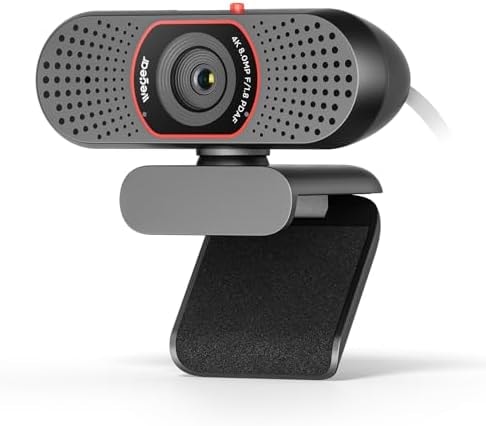wegear 4K Webcam for PC, USB-A Computer Camera with Sony 1/2.55'' Sensor, 4K@30FPS & 1080P@60FPS, PDAF Autofocus, Dual Noise-Canceling Mics, Privacy Cover, 73° FOV for Meetings, Streaming & Gaming