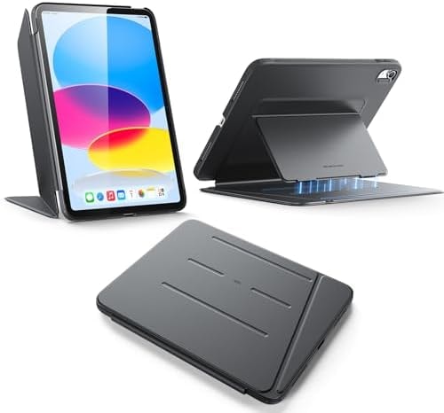 ESR for iPad A16 Case, iPad 11th/10th Generation Case (2025/2022), Vertical Stand Cover, Multi Stand Angles, Ultra-Stable Cover, Flip Series, Black