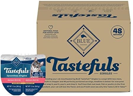 Blue Buffalo Tastefuls Salmon Spoonless Singles, 2.6 oz, 24 ct