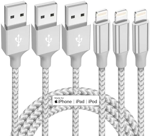 iPhone Charger,3 Pack 10ft MFi Certified Lightning Cable Fast Charging Cord