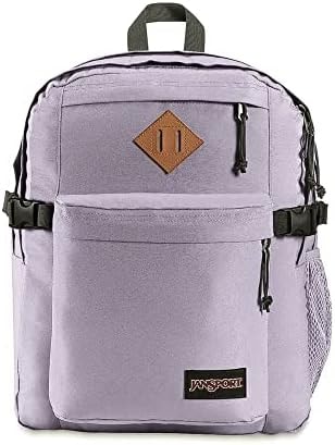 JanSport Main Campus Backpack - Travel or Work backpack w 15-Inch Laptop Sleeve and Dual Water Bottle Pockets, Pastel Lilac