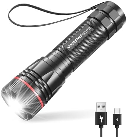 WdtPro Rechargeable Flashlights High Lumens, Super Bright LED Flashlights