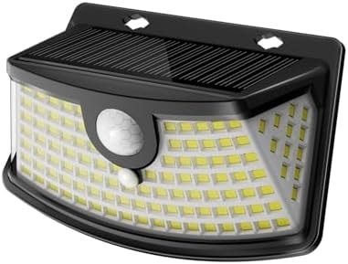 Aootek Solar Motion Sensor Lights Outdoor 120 LEDs, Black, 1 Pack