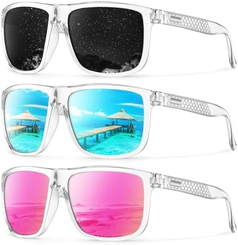 KALIYADI Polarized Sunglasses Men, Lightweight Mens Sunglasses Polarized UV Protection Driving Fishing Golf