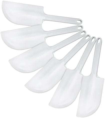 Ateco 1311 2-in-1 Bowl Scraper/Spatula Set, 6-Pieces, Food-safe Plastic, White