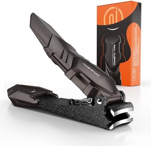 INXEN Nail Clippers for Men with Catcher – No Splash, Self-Collecting Premium Steel Clippers for Fingernails & Toenails, Ideal Gifts for Men& Grooming Gifts, Great Gadget & Stocking Stuffer Gift