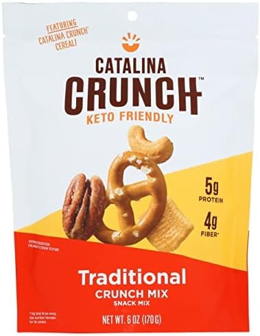 Catalina Snacks Crunch Traditional Snack Mix, Keto Friendly, Gluten Free, 6 Ounce (Pack of 6)
