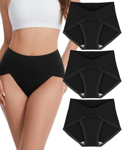 Sunm Boutique High Cut Combed Cotton Underwear for Women Soft Lace Panties