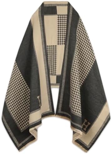 EXTREE Scarfs for Women Pashmina Silky Shawl Wrap for Evening Dressing Blanket Open Front Poncho Cape