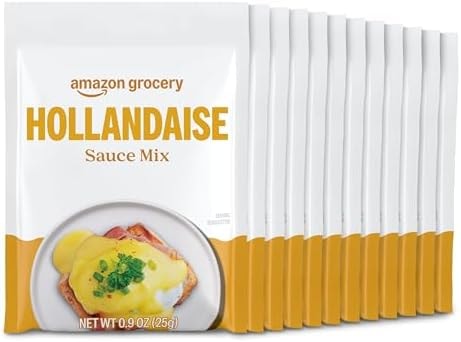 Amazon Brand - Happy Belly Hollandaise Sauce Mix, 0.9 ounce (Pack of 12)