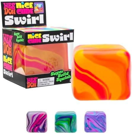 Schylling NeeDoh Nice Cube Swirl - Color May Vary (1 Per Pack)