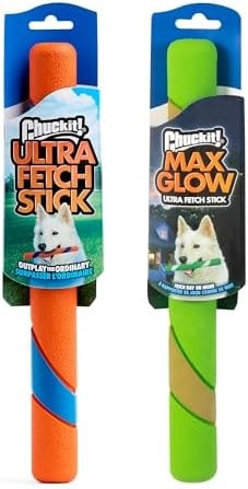 Chuckit! Interactive Dog Toy Ultra Fetch Stick Day & Night Bundle, 12 Inches, Outdoor, Pack of 2
