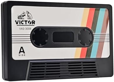 VICTOR Cassette Bluetooth Speaker with TWS Pairing, FM Radio, Aux Input, Dual Speaker Mode, USB-C Rechargeable, Portable Retro Music Player