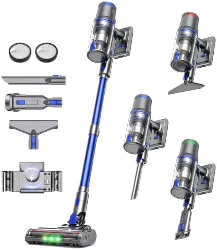 Cordless Vacuum Cleaner 350AW/70Min, Stick Vacuum for Pet Hair, Hardfloor