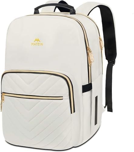 MATEIN Travel Laptop Backpack, Anti Theft Quilted Slim Backpacks for Women