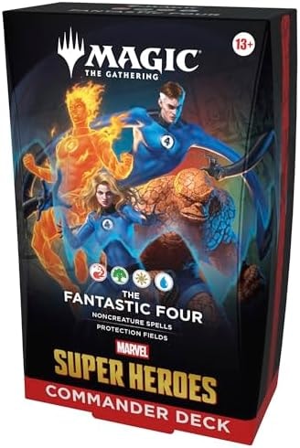 Magic: The Gathering | Marvel Super Heroes Commander Deck - The Fantastic Four (100-Card Deck + Accessories)