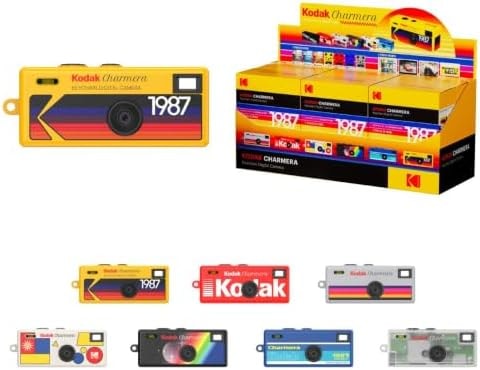 KODAK CHARMERA Keychain Digital Camera Blind Box Single Box (1PC),Mini Camera,Digicam,Video Recording,Bag Charm,1.6 Megapixels,Micro SD Card Slot,for Beginners Teens and Adults