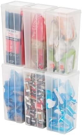 IRIS USA Flip Top Storage Containers |Made in USA| Large (6-Pack) - Clear