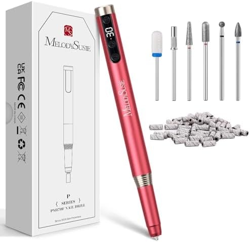 MelodySusie Pen-Shaped Cordless Nail Drill 30,000 RPM PM170F for Beginners