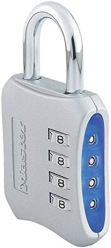 Master Lock Indoor Resettable Combination Locker Lock, 4-Digit Combo Lock for Gym and School Lockers, Colors May Vary, 653D