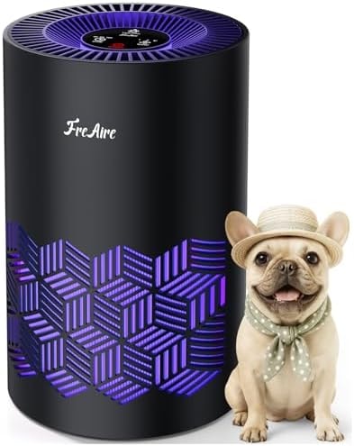 FreAire Air Purifiers for Bedroom Up to 1086 Ft², Air Purifiers for Home with Lights, HEPA Air Purifier Removes Dust Smoke Pollen Dander Smell, for Home/Pets/Bedroom