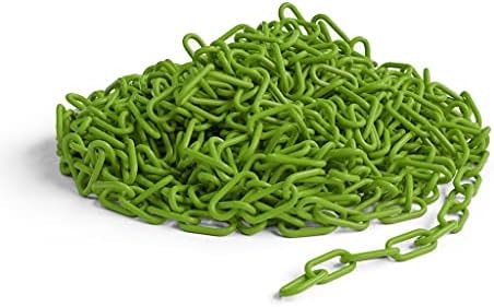 Montour Line Plastic Chain Safety Barrier, Fluorescent Green, 2 in X 500 Ft
