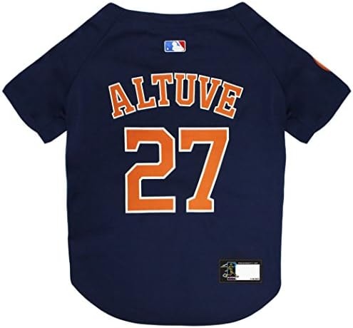 MLBPA Dog Jersey - Jose Altuve #27 Pet Jersey - MLB Houston Astros Mesh Jersey, X-Small