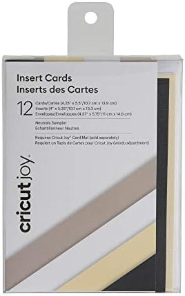 Cricut Joy Insert Cards - DIY Greeting Card for Baby Shower, Birthday, and Wedding - Neutrals Sampler, 12 ct (2007253)