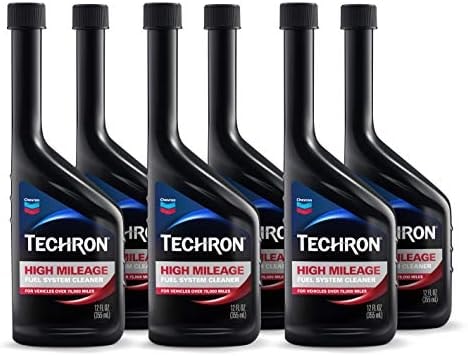 Chevron Techron High Mileage Fuel System Cleaner, 12 oz, Pack of 6