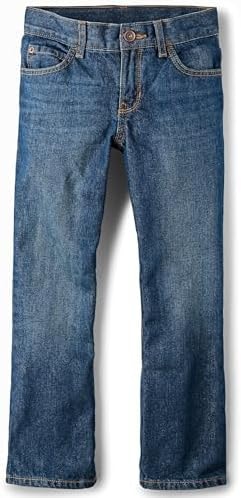The Children's Place Boys Basic Bootcut Jeans,Dk Juptier Single,4