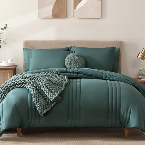 Super King Plus Size Comforter Set-7 Pieces Bed in a Bag King Bedding Sets